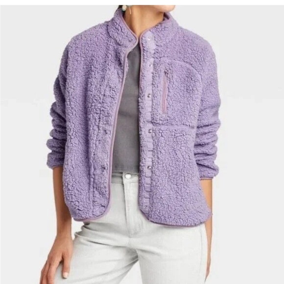 Universal Thread Sherpa Jacket Violet SMALL NWT! - Picture 1 of 6